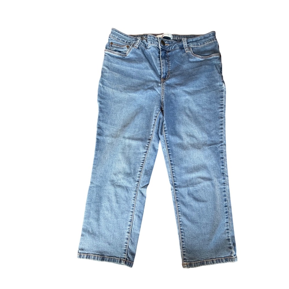 Croft & Barrow‎ Premium Denim Medium Wash Straight Leg Stretch Jeans Womens 12